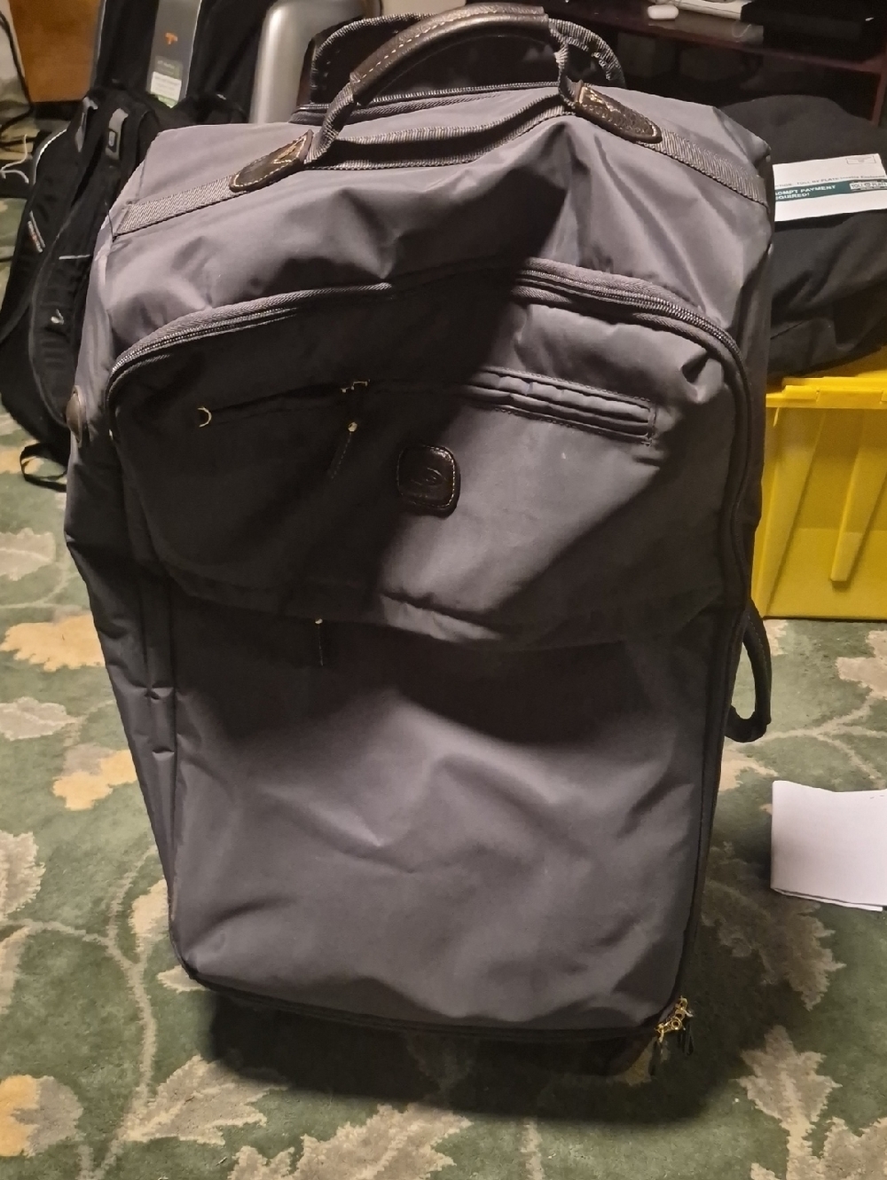 Bric's Gray Men's Rolling Travel Bag with Top Handles